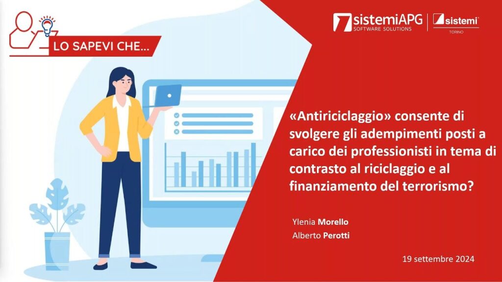 lo sapevi che antiriciclaggio 1 - Sistemi APG