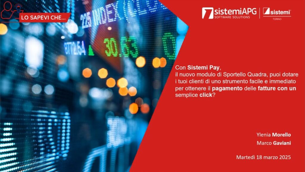 lo sapevi che sistemipay 18 03 2 2 - Sistemi APG
