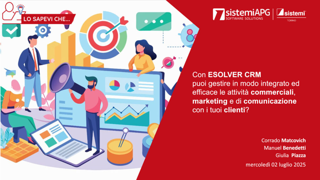 Lo Sapevi Che esolver crm - Sistemi APG
