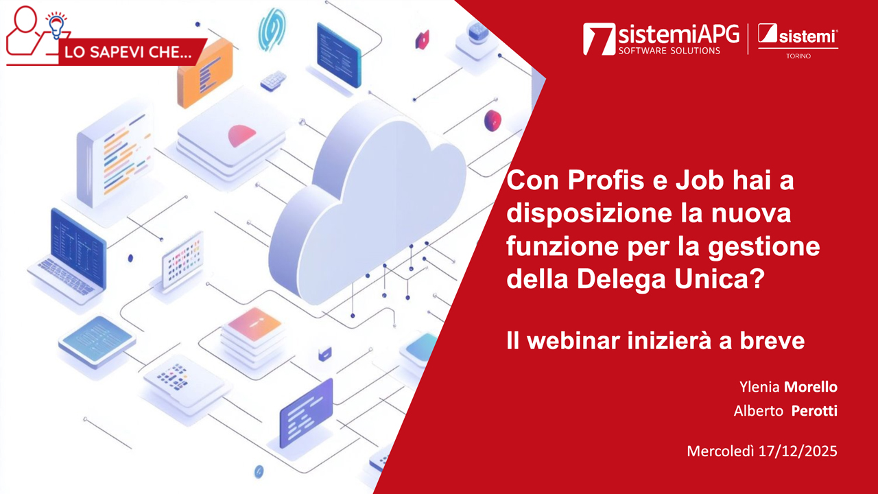 Lo Sapevi Che Delega Unica - Sistemi APG